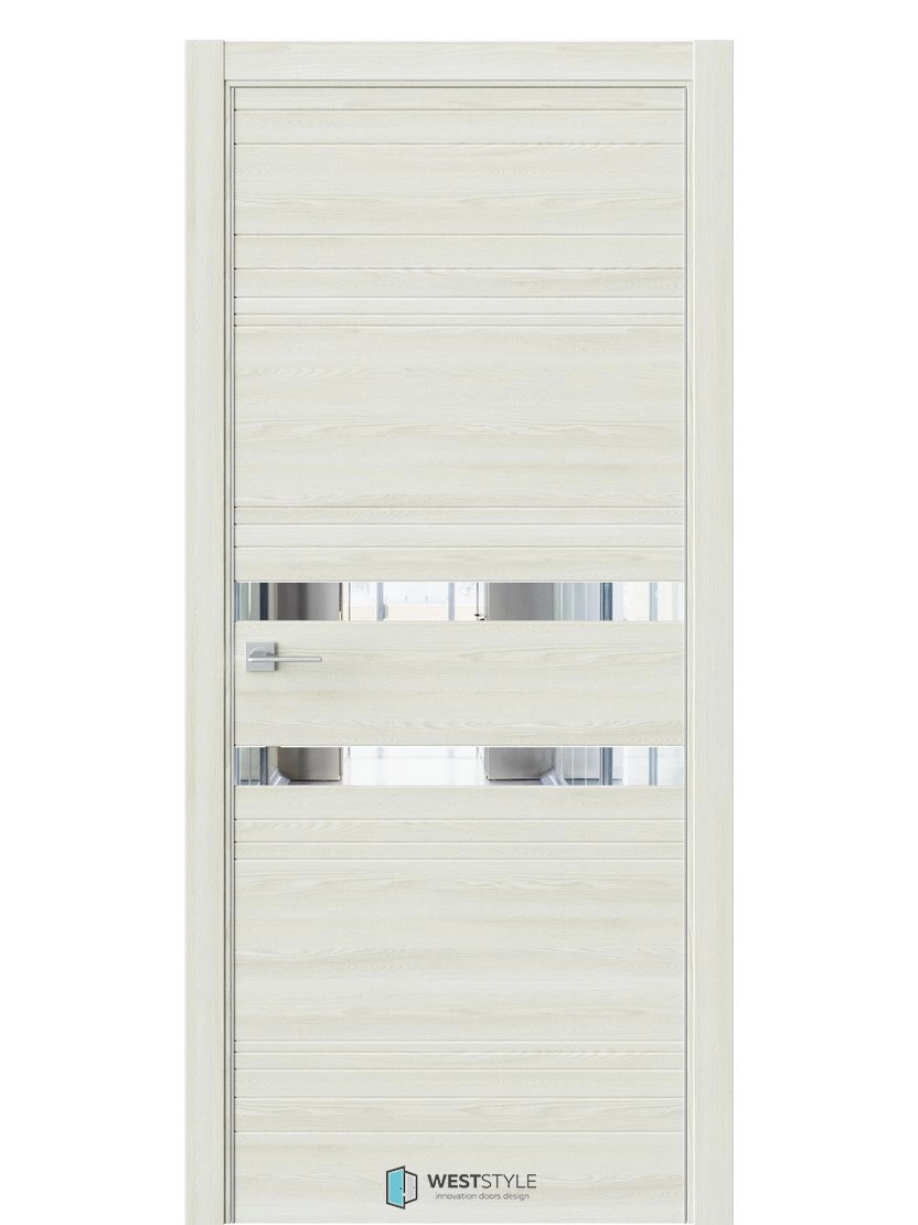 Межкомнатная дверь WestStyle Industrial IN13 ДО Зеркало Клен крем