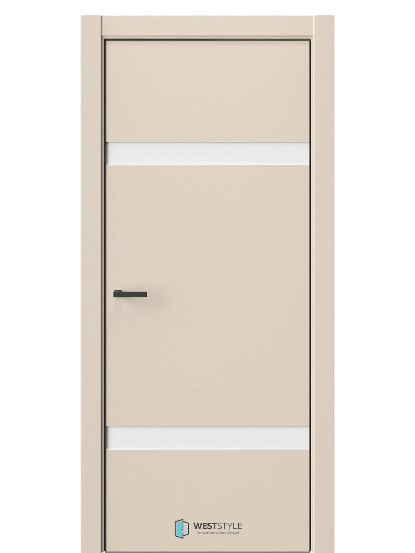 Межкомнатная дверь WestStyle Industrial IN3 ДО Matelac аляска сатин Лазурный песок